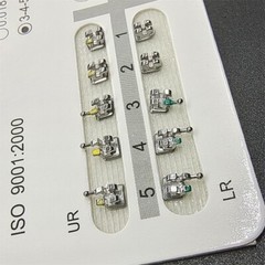 20Pack Dental Orthodontics Metal Braces Bracket Mini Roth 022 345hooks Mesh Base