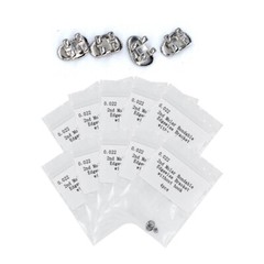 1-100Pack Dental Ortho 2nd molar Edgewise Bondable Bracket 022 no-hook 4pcs/pack