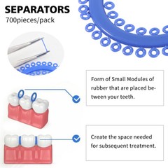 1-10 Bags Dent Orthodontic Separator Tie Blue Color Spacer S type for dentists