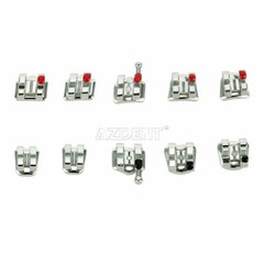 AZDENT Dental Orthodontic Brackets Braces Metal Brackets Mini Roth.018 Hooks 3