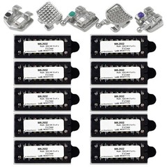 10 Sets Dental Orthodontic Metal Brackets Braces Mini Roth 022 345 Hooks MIM 5-5