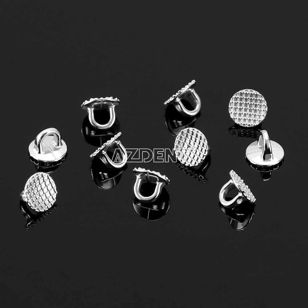 10pcs Botones linguales ortodoncia dental Base redonda ojal de enlace directo