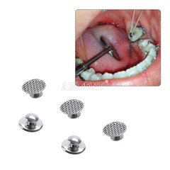 AZDENT Dental Orthodontic Lingual Buttons Bondable Round Split Mesh Base