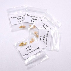 2-100Pcs Dental Orthodontic Traction Chain Gold Round Lingual Buttons Mesh Base