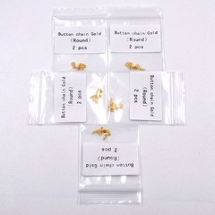 2-100Pcs Dental Orthodontic Traction Chain Gold Round Lingual Buttons Mesh Base