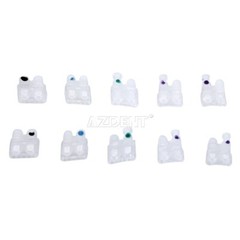 Dental Orthodontic Ceramic Brackets Roth/MBT 018/022 Mesh Base Hooks 345 AZDENT