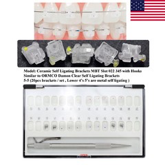Orthodontic Self Ligating Brackets Ceramic Damon Clear Braces MBT Roth 022 345