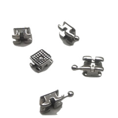 Dental Orthodontics MIM Monoblock Brackets Mini Edgewise 022 345hooks Mesh Base