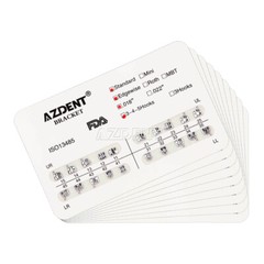 50 X Dental Orthodontic Brackets Standard Edgewise Slot.018 Hooks 3-4-5 Metal