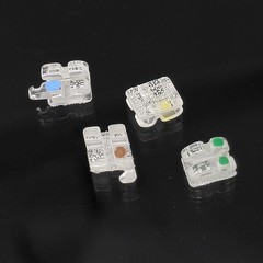 20pcs Dental Ortho Monocrystalline Sapphire Ceramic Clear Bracket MBT/ROTH 0.22
