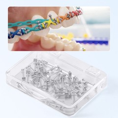 50pcs Dental Ortho Crimpable Hooks Fix Arch Wires 1.6/1.8/2.1/2.7/3.1/4/5.5/7mm