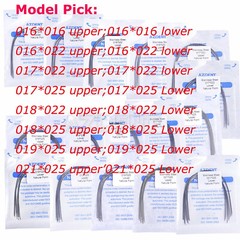 AZDENT 10 Packs Dental Ortho Stainless Steel Natural Form Rectangular Arch Wires