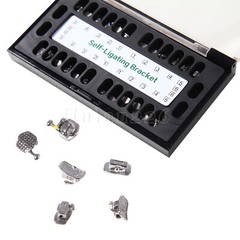 Dental Orthodontic Passive Self Ligating Brackets Roth 022 Hooks 345 Mesh Base