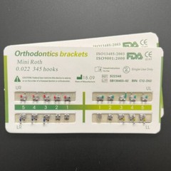 5 Sets Dental Orthodontic Metal Brackets Mini Roth 022 345 hooks Mesh Base CE