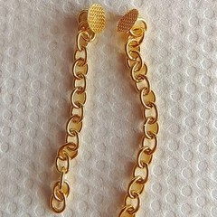 2-100Pcs Dental Orthodontic Traction Chain Gold Round Lingual Buttons Mesh Base