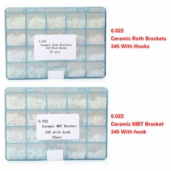 1-5 boxes Dental Orthodontic Ceramic Bracket Braces MBT./Roth 0.022 345 Hooks
