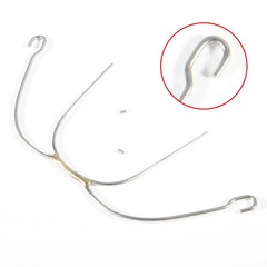 Dental Orthodontic Stainless Steel Hook 6 Sizes Extraoral Face Bow With Cuspid