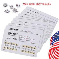 10packs Dental Orthodontic Brackets Braces Mini Roth Slot 022 3 Hook #3 200PCS