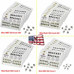 200pcs Dental Orthodontic Bracket Braces Roth/MBT 022″ Slot 3/345 hooks Metal