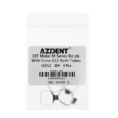 AZDENT Dental Orthodontic Buccal Tube Bands 1st Molar #35-40+# Roth .022 U3/L2