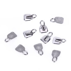 Dental Orthodontic Lingual Button Bondable Round Rectangular Base Mesh With Hook