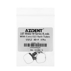 AZDENT Dental Orthodontic Buccal Tube Bands 1st Molar #35-40+# Roth .022 U3/L2