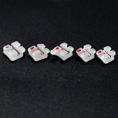 Dental Orthodontic Ceramic Brackets Braces Metal Slot Mini Roth 018 3 Hook 3M