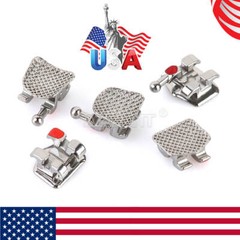10 X Dental Orthodontic Metal Bracket Braces Standard MBT Slot 0.22 Hook 3-4-5