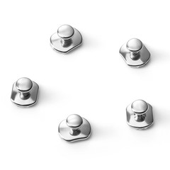 10pcs Dental Orthodontic Lingual Buttons Bondable for Bondable Rectangular Base