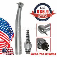 USA Dental High Speed Turbine Handpiece Push Button & 4-H Quick Coupler Coupling