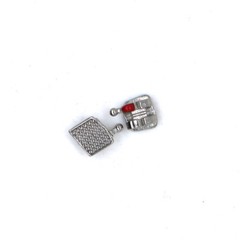 10×Dental Orthodontic Metal bracket monoblock Mini MIM MBT 0.22 With 345 HK 5×5