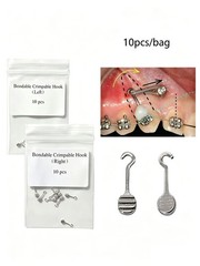 10 Pieces Bondable Sliding Crimpable Hook Long Curved 10Pcs/pack Left Right