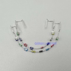 Dental Temporary Tooth Decoration With Metal Brackets&Orthodontic Ligature Ties