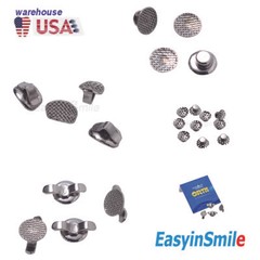 10Pcs/pack Dental Orthodontic Lingual Buttons Buckle Bondable Round Mesh Base