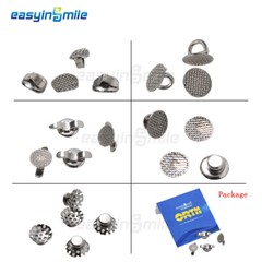 10x Dental Orthodontic Lingual Buttons bondable round Base with Mesh Easyinsmile