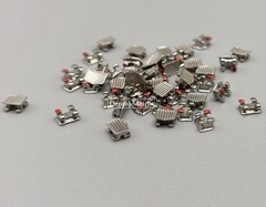 50 Dental Orthodontic Bracket Metal Braces Mini Roth 022 Slot Hooks 345 In Bulk