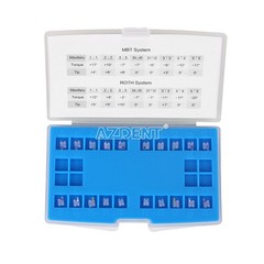 AZDENT Dental Orthodontic Ceramic Brackets Braces MBT.022 Hooks 3-4-5 Marked