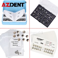 AZDENT Dental Orthodontic Buccal Tubes/ 1st Molar Brackets/ Metal Lingual Button
