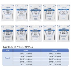 AZDENT Dental Orthodontic Niti Thermal Activated Round Arch Wire Natural Form