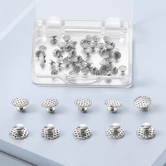 50pcs AZDENT Dental Orthodontic Bondable Hole Lingual Buttons Round Base