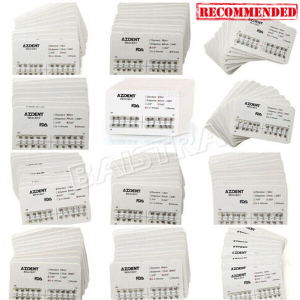 20X Dental Ortho Brackets Braces Mini/Standard Edgewise/MBT/Roth 018 /022 Hooks