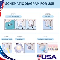 Dental Orthodontic Brackets Braces Mini Roth 022/Light Cure Composite Resin Kit