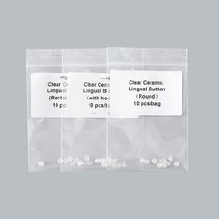 10 Pcs/Pack Dental Orthodontic Composite Ceramic Clear Lingual Button Bondable
