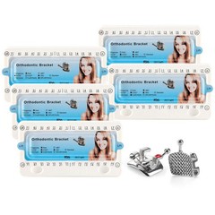 AZDENT Dental Orthodontic Metal Brackets Brace Mini Roth/MBT 018/022 Hooks 3/345
