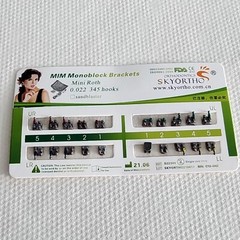 10Sets Dental Orthodontic Brackets MIM Monoblock Mini Roth/MBT 022/018 345 Hooks