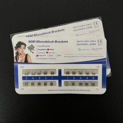 Dental Orthodontics MIM Monoblock Brackets Mini Edgewise 022 no hooks Mesh Base