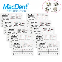 Dental Orthodontic Adhesive Brackets Braces Metal Mini MBT/Roth.022 Hook 345 Wax