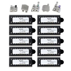 Dental Orthodontic Brackets MBT Slot 022 345 Hooks MIM Metal Braces 5-5 100 Kits