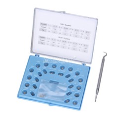 Dental Self-Ligating Brackets 8Pc Buccal Tube MBT.022 345 Movable Hook Marked