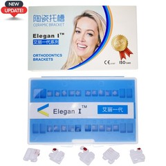 Elegan Dental Sapphire Brace Orthodontic Ceramic Brackets Aesthetic MBT 022 3H